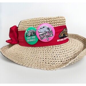 National Street Rod Association Nationals Women’s Straw Hat Buttons Small